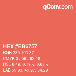 Color code: HEX #EB6757 | qconv.com