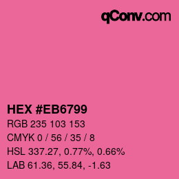 Color code: HEX #EB6799 | qconv.com