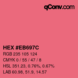 Color code: HEX #EB697C | qconv.com