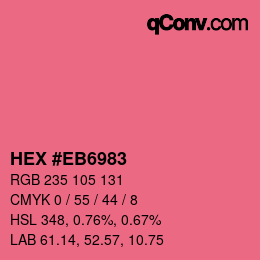 Color code: HEX #EB6983 | qconv.com