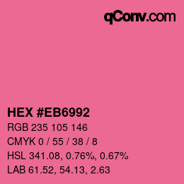 Código de color: HEX #EB6992 | qconv.com