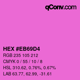 Color code: HEX #EB69D4 | qconv.com