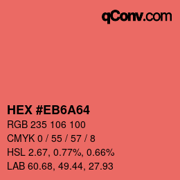 Color code: HEX #EB6A64 | qconv.com