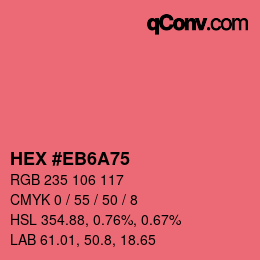 Color code: HEX #EB6A75 | qconv.com