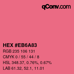Color code: HEX #EB6A83 | qconv.com