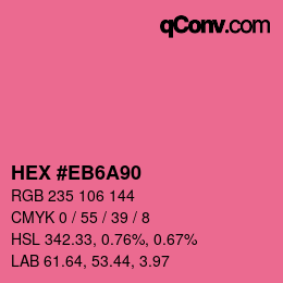 Color code: HEX #EB6A90 | qconv.com