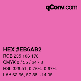 Color code: HEX #EB6AB2 | qconv.com