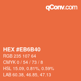 Color code: HEX #EB6B40 | qconv.com