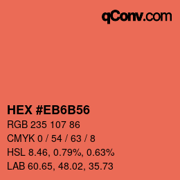 Color code: HEX #EB6B56 | qconv.com