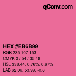 Código de color: HEX #EB6B99 | qconv.com