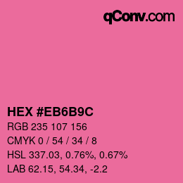 Código de color: HEX #EB6B9C | qconv.com