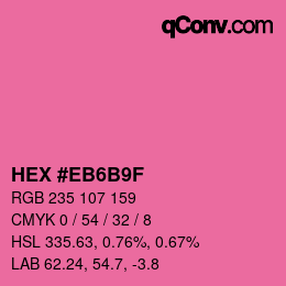 Farbcode: HEX #EB6B9F | qconv.com