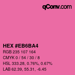 Código de color: HEX #EB6BA4 | qconv.com