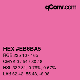 Color code: HEX #EB6BA5 | qconv.com
