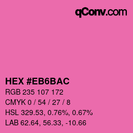Código de color: HEX #EB6BAC | qconv.com