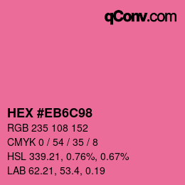 Código de color: HEX #EB6C98 | qconv.com