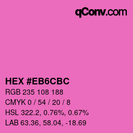 Código de color: HEX #EB6CBC | qconv.com