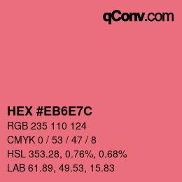 Farbcode: HEX #EB6E7C | qconv.com