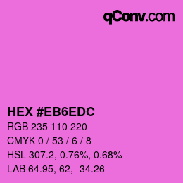 Código de color: HEX #EB6EDC | qconv.com