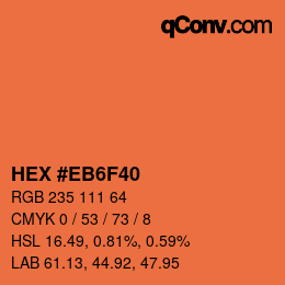 Color code: HEX #EB6F40 | qconv.com