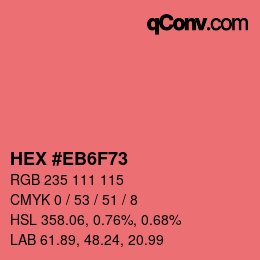 Color code: HEX #EB6F73 | qconv.com