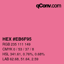 Código de color: HEX #EB6F95 | qconv.com
