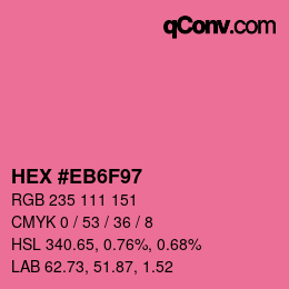 Color code: HEX #EB6F97 | qconv.com