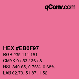 Código de color: HEX #EB6F97 | qconv.com