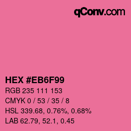 Código de color: HEX #EB6F99 | qconv.com