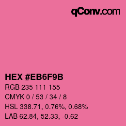 Farbcode: HEX #EB6F9B | qconv.com