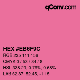 Farbcode: HEX #EB6F9C | qconv.com