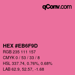 Farbcode: HEX #EB6F9D | qconv.com