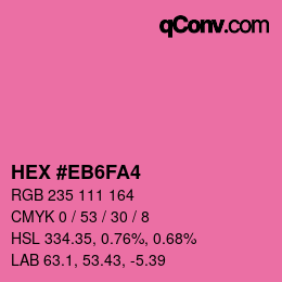 Color code: HEX #EB6FA4 | qconv.com