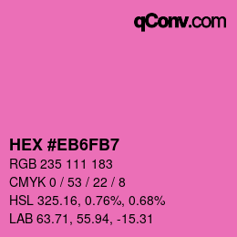 Código de color: HEX #EB6FB7 | qconv.com
