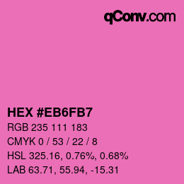 Código de color: HEX #EB6FB7 | qconv.com