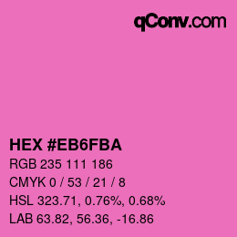 Código de color: HEX #EB6FBA | qconv.com