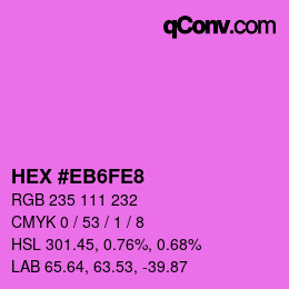 Código de color: HEX #EB6FE8 | qconv.com