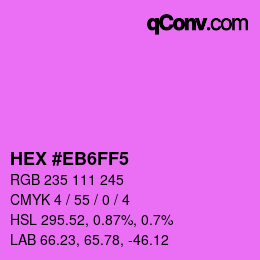 Código de color: HEX #EB6FF5 | qconv.com