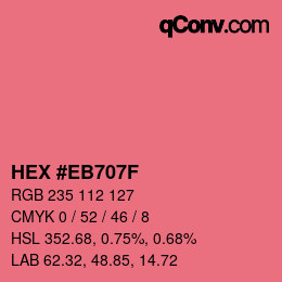 Color code: HEX #EB707F | qconv.com