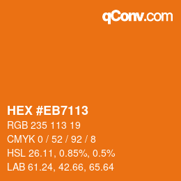 Color code: HEX #EB7113 | qconv.com