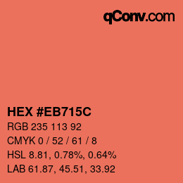 Color code: HEX #EB715C | qconv.com