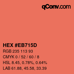 Color code: HEX #EB715D | qconv.com