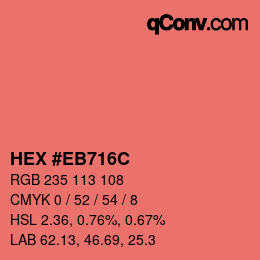Color code: HEX #EB716C | qconv.com