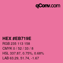 Color code: HEX #EB719E | qconv.com