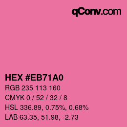 Color code: HEX #EB71A0 | qconv.com