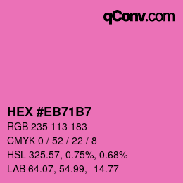 Color code: HEX #EB71B7 | qconv.com