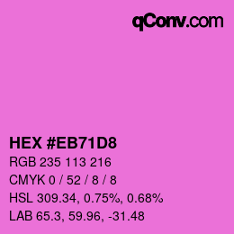 Color code: HEX #EB71D8 | qconv.com