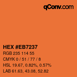 Color code: HEX #EB7237 | qconv.com