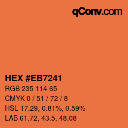 Color code: HEX #EB7241 | qconv.com