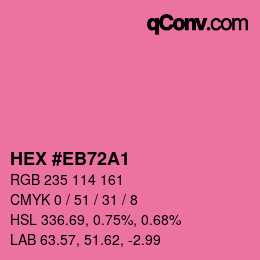 Color code: HEX #EB72A1 | qconv.com